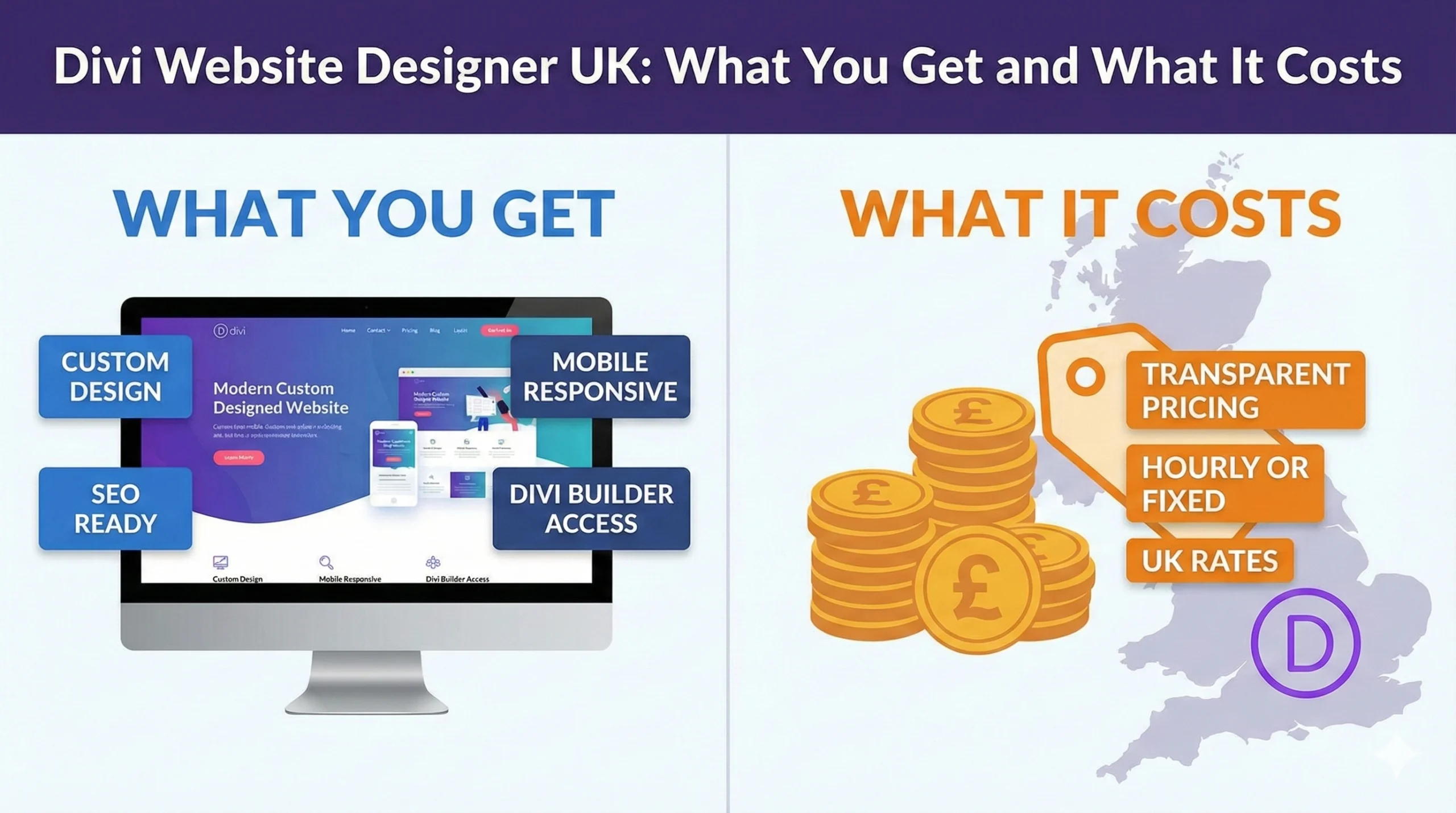 Divi Website Designer UK What You Get and What It Costs