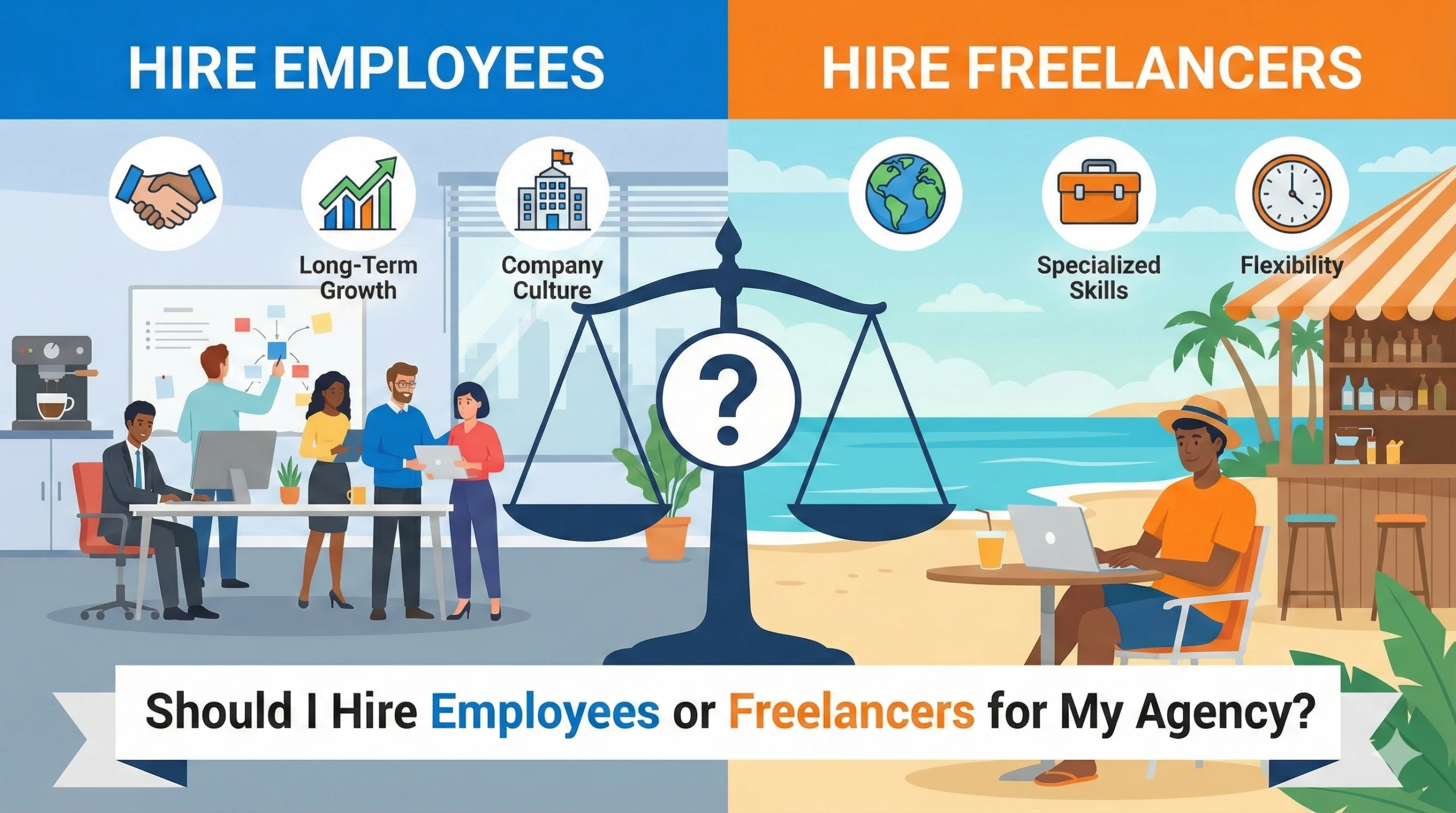 Should I Hire Employees or Freelancers for My Agency